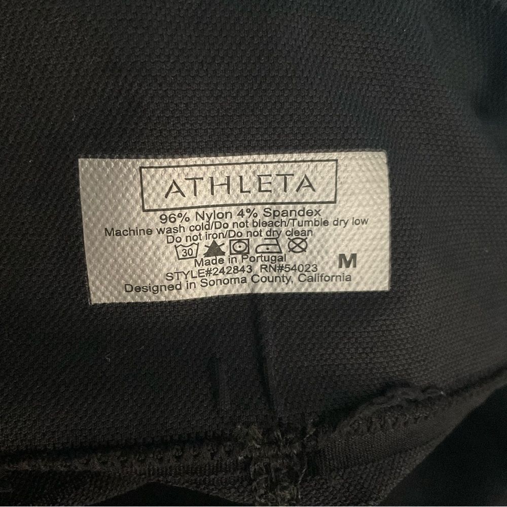 Athleta Shimmer Stripe Tight Leggings Black Silver‎ - Picture 8 of 10